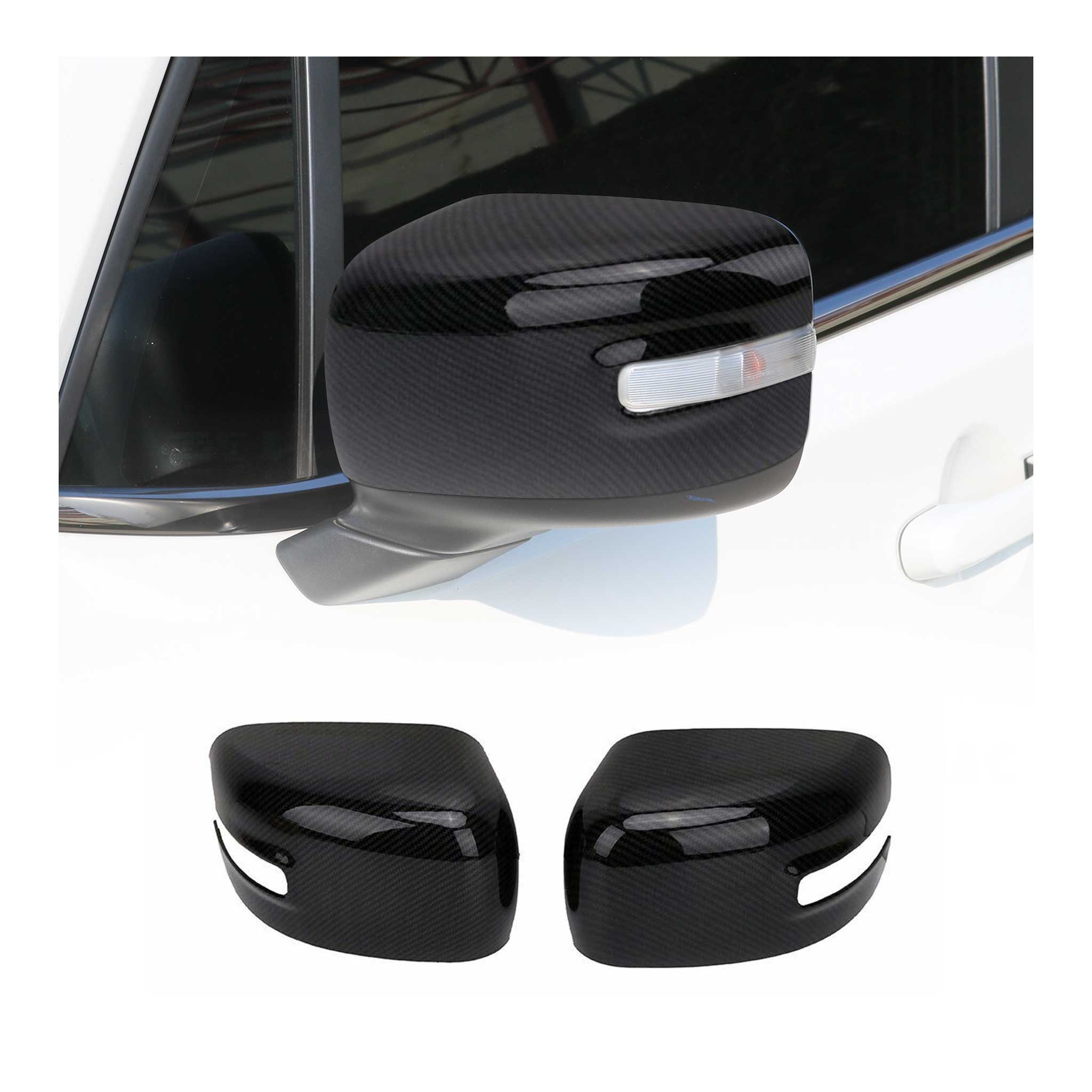 Coques de Rétroviseurs pour Jeep Renegade 2015-2021 en Carbone Noir