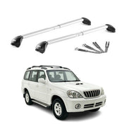 Barres de toit pour Hyundai Terracan 2001-2007 Gris Argenté Aluminium 2x ABE