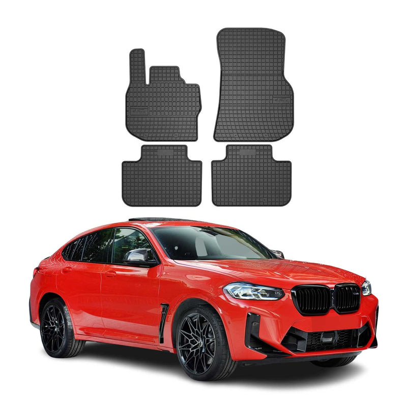 OMAC Tapis de sol pour BMW X4 G02 2018-2025 Noir en caoutchouc