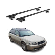 Barres de toit transversales pour Subaru Outback BE 1998-2003 Alu Noir 2x ABE