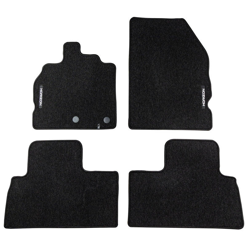 Tapis de Sol de Voiture pour Renault Grand Scenic III 2009-16 Velours Noir 4Pcs