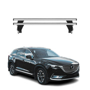 Menabo Barres de toit Transversales pour Mazda CX-9 II 2016-2024 Gris ABE 2x