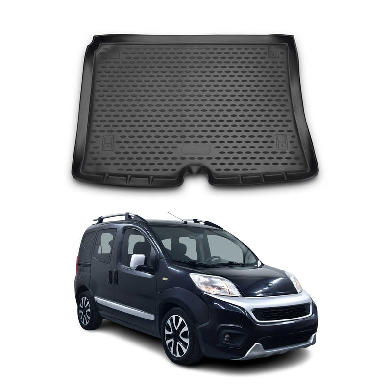 Tapis de Coffre pour Fiat Fiorino 2007-2021 TPE Noir