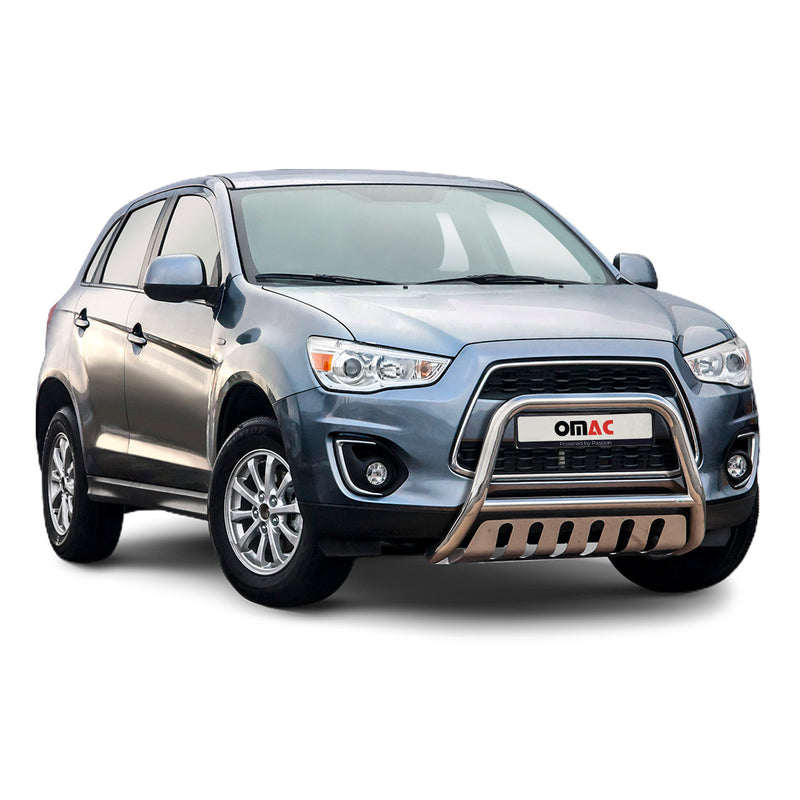 Pare-Buffle Avant Pour Mitsubishi ASX 2012-2017 en Acier Inoxy Argent