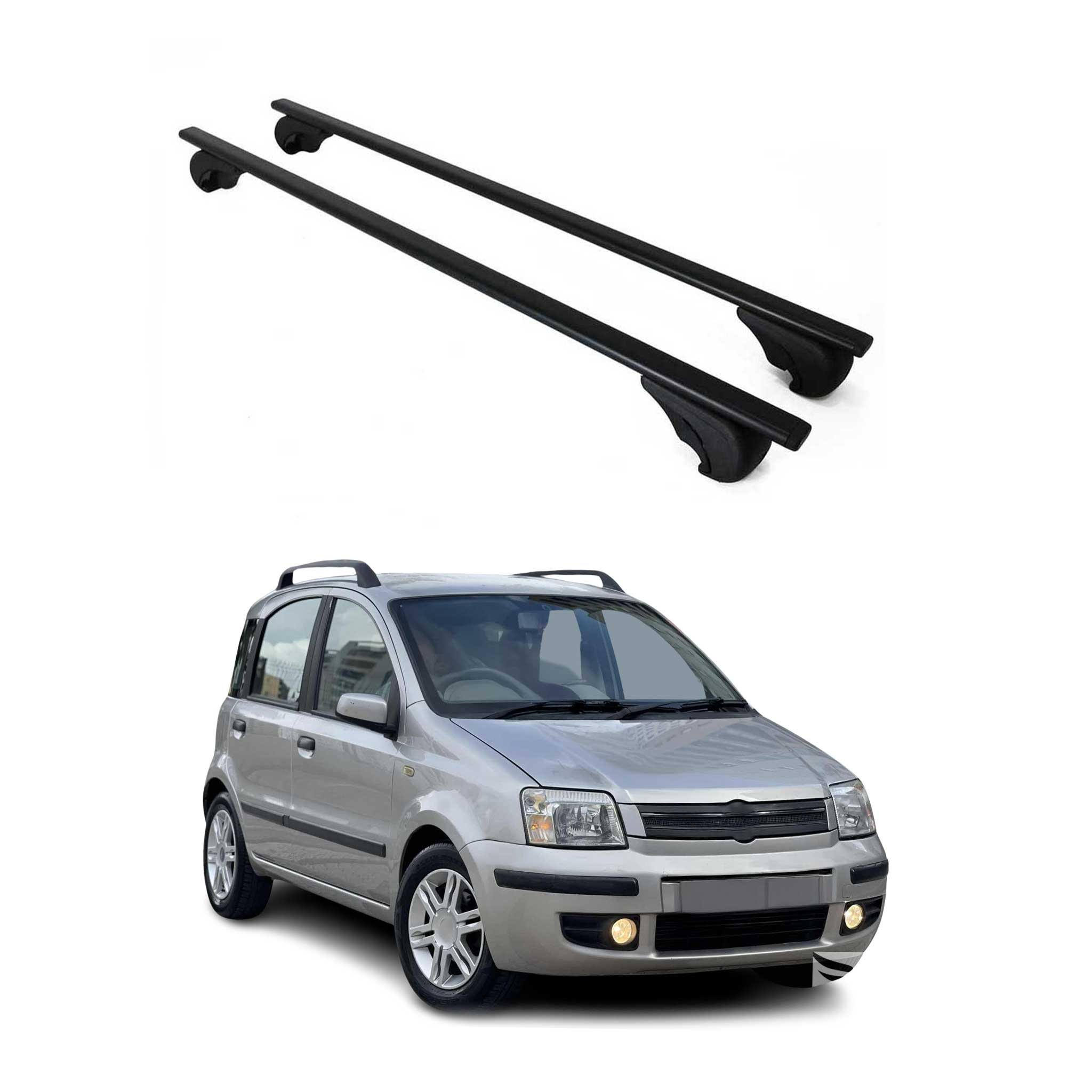 Barres de toit Transversales pour Fiat Panda 2003-2011 Fer Noir