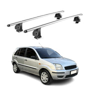 Barres de toit transversales Alu pour Ford Fusion 2002-2012 TÜV 75 kg Gris 2Pcs