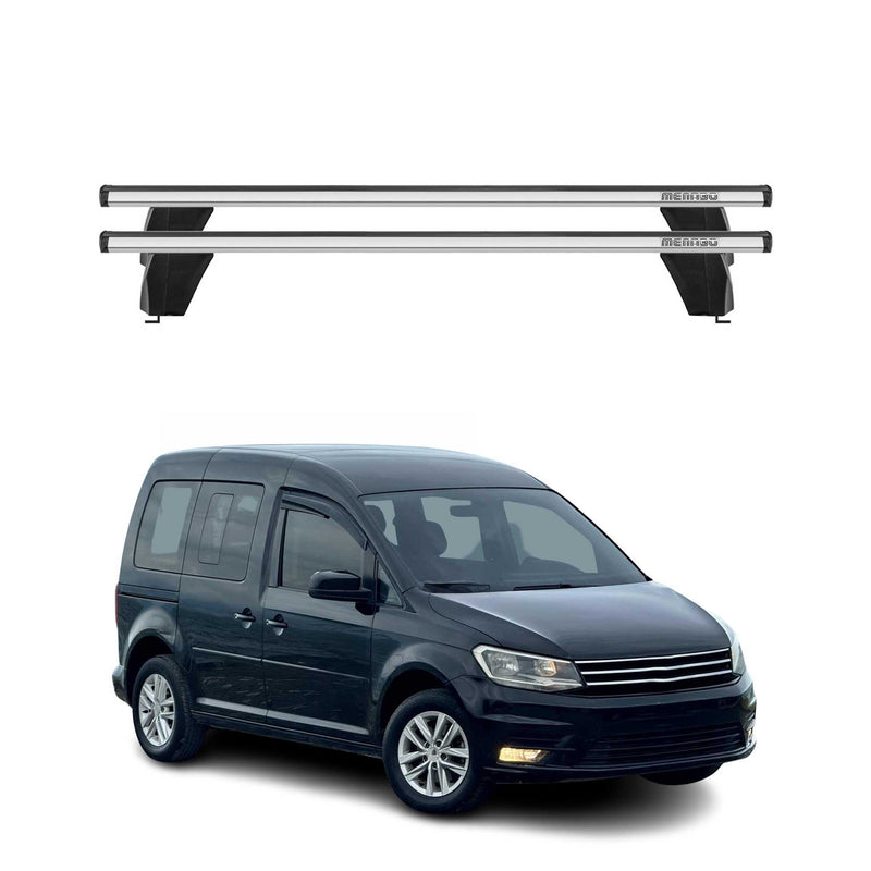 Menabo Barres de toit Transversales pour VW Caddy life 2015-2020 Gris ABE 2x