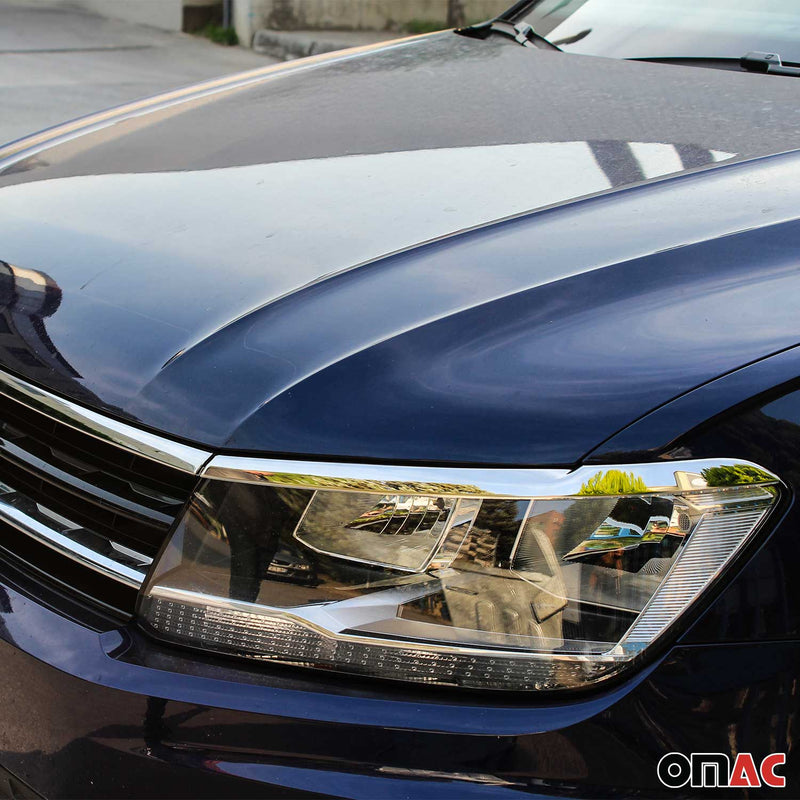 Baguettes de phares et grille avant pour VW Tiguan / Allspace 2016-2020 en acier