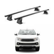 Barres de toit transversales acier pour Fiat Fullback Double / Singe Cab 2016-19
