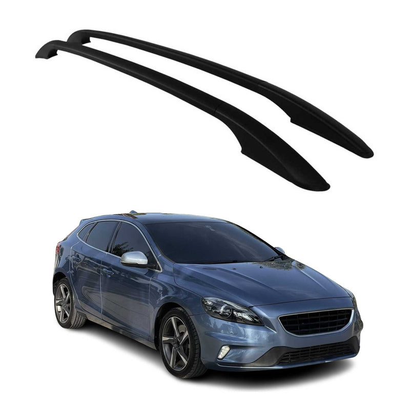 Barres de toit longitudinales pour Volvo V40 2012-2019 en Alu noir