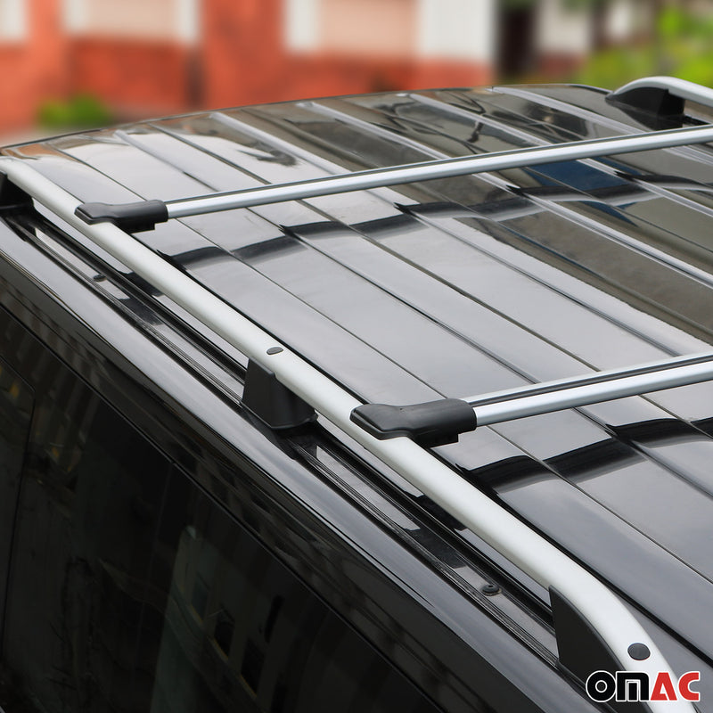 Barres de toit transversales pour Jeep Liberty Kj 2002-2007 Aluminium Gris