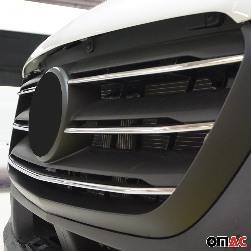 Moulure de Grille de Calandre pour Mercedes Sprinter 2018-2025 en Acier 5Pcs