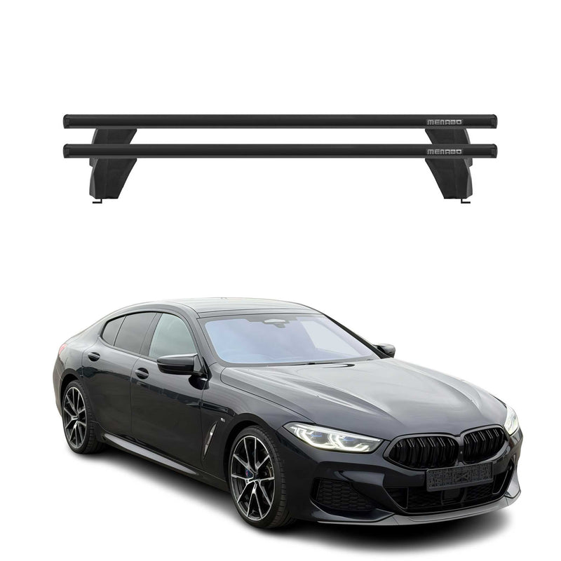 Menabo Barres de toit transversales pour BMW Série 8 G16 G15 2018-2025 Alu Noir