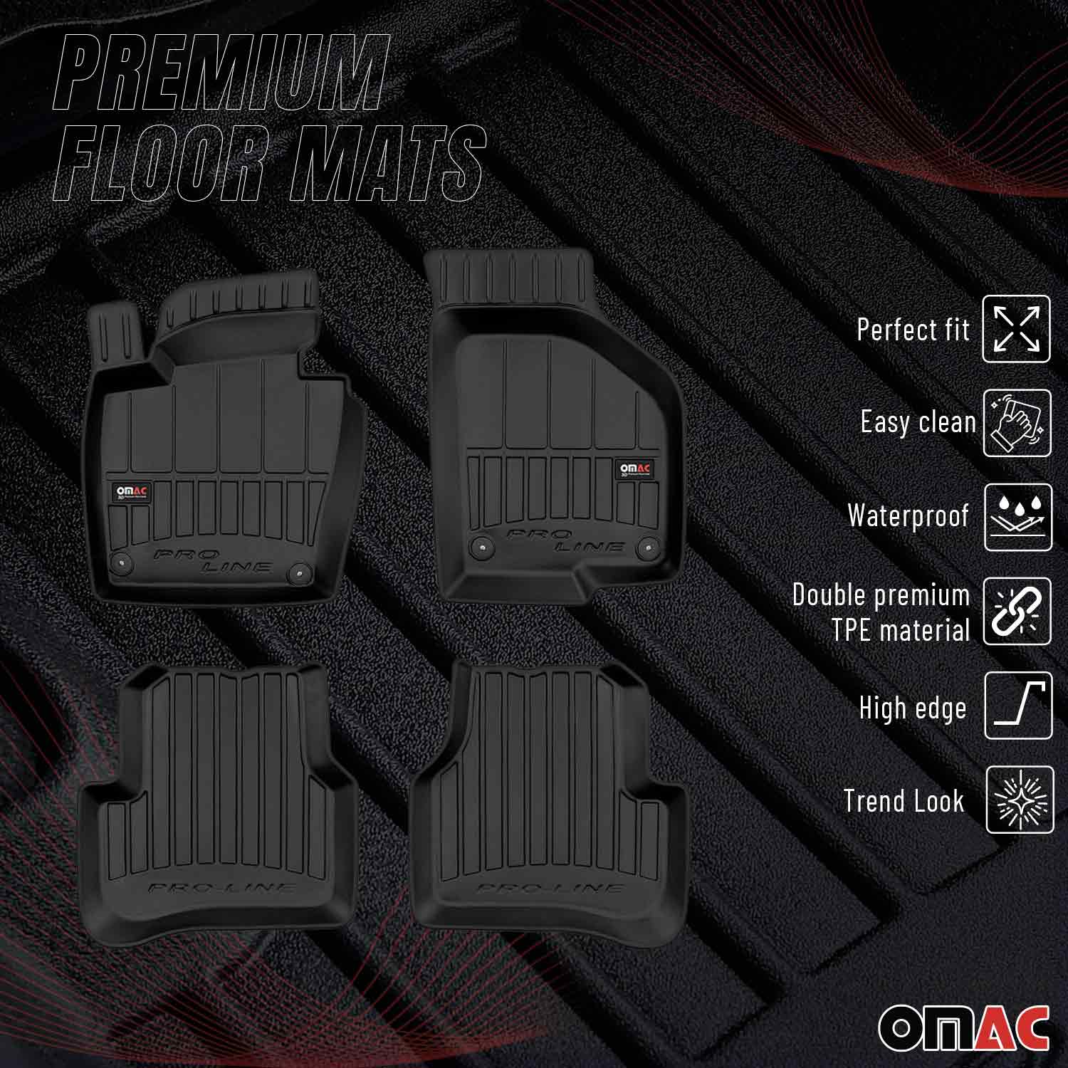 Tapis de Sol pour VW Passat B7 2010-2015 TPE Noir
