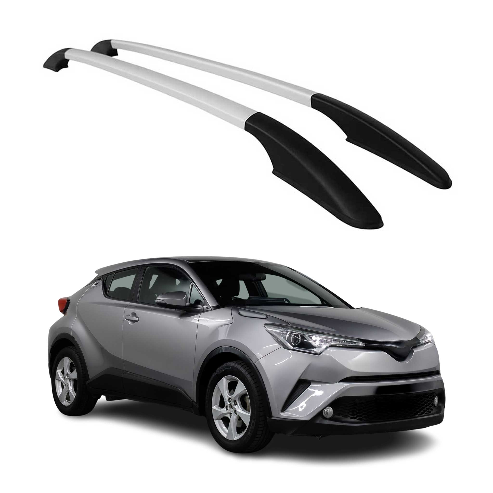 Barres de toit longitudinales pour Toyota C-HR 2016-2023 en Alu gris