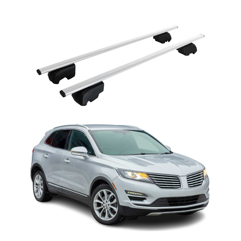 Barres de toit Transversales pour Lincoln MKC 2015-2019 Fer Argent ABE