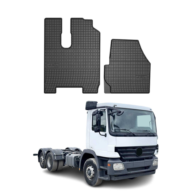 Tapis de Sol pour Mercedes Actros 2003-2008 Caoutchouc Noir