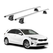 Barres de toit transversales Alu pour Kia Cee'd III 2018-2026 TÜV 75 kg Gris 2x