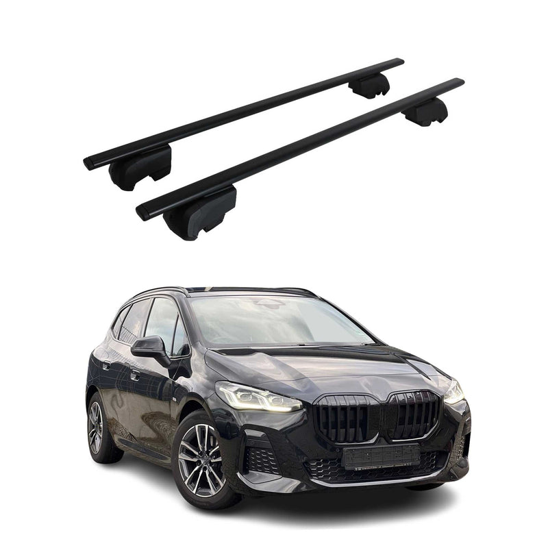 Barres de toit transversales pour BMW Série 2 Active Tourer U06 2021-24 Fer Noir