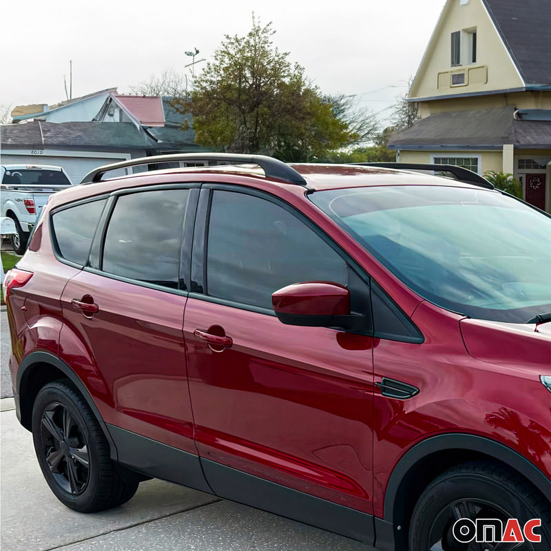 Barres de toit longitudinales modèle adhésif pour Audi Q2 2017-2024 Alu noir