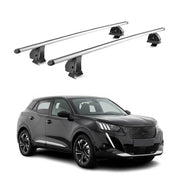 Barres de toit transversales Alu pour Peugeot 2008 2019-2026 TÜV 75 kg Gris 2Pcs
