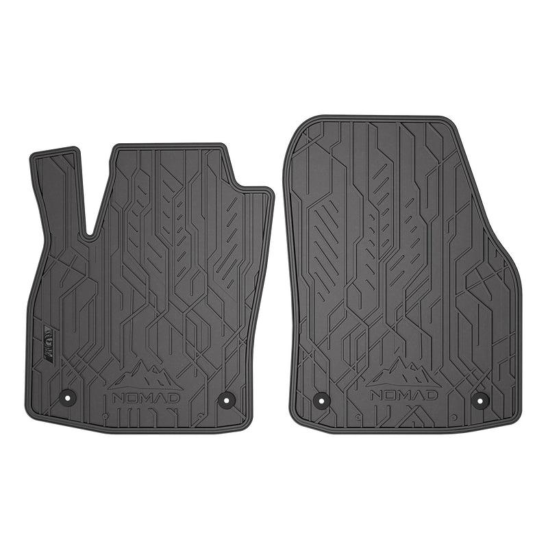 Tapis de Sol de Voiture pour Opel Astra H 2004-2014 Caoutchouc Durable Noir 2Pcs