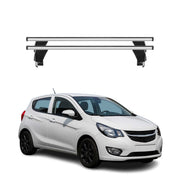 Menabo Barres de toit Transversales pour Opel Karl 2015-2019 Alu Gris ABE 2x