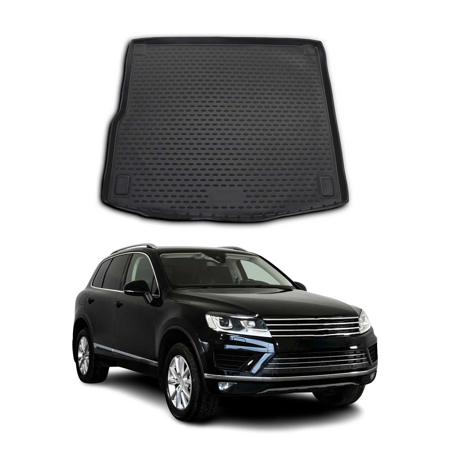 OMAC Tapis de coffre pour Volkswagen Touareg 2010-2014 sur mesure en caoutchouc