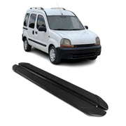 Marchepieds Latéraux pédale pour Renault Kangoo 1999-2008 2Pcs Aluminium Noir