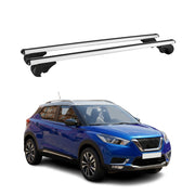 Barres de toit Transversales pour Nissan Kicks 2016-2020 Aluminium Argent