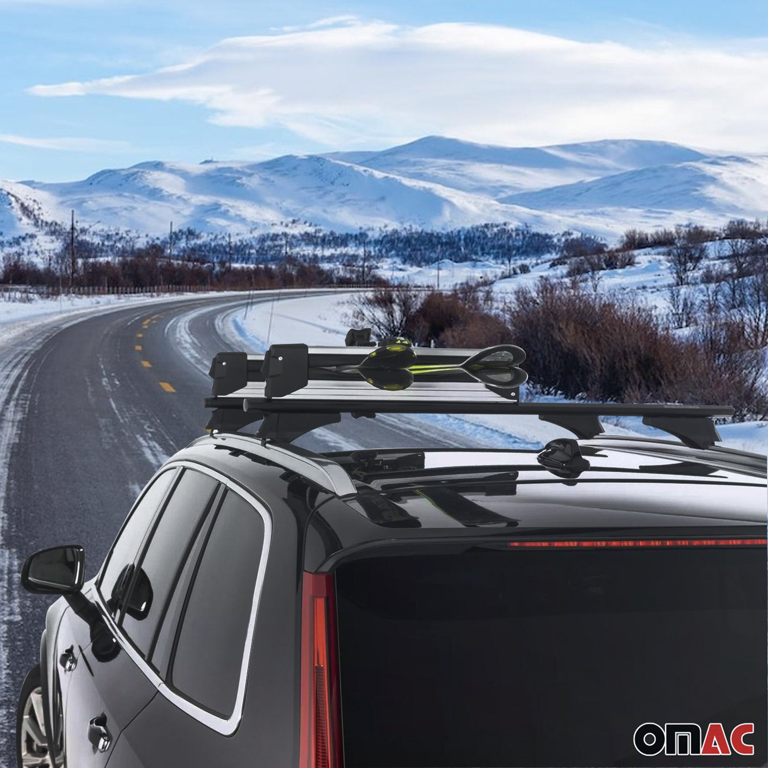Porte-skis Menabo Porte Snowboard Universel Verrouillable Noir 2x