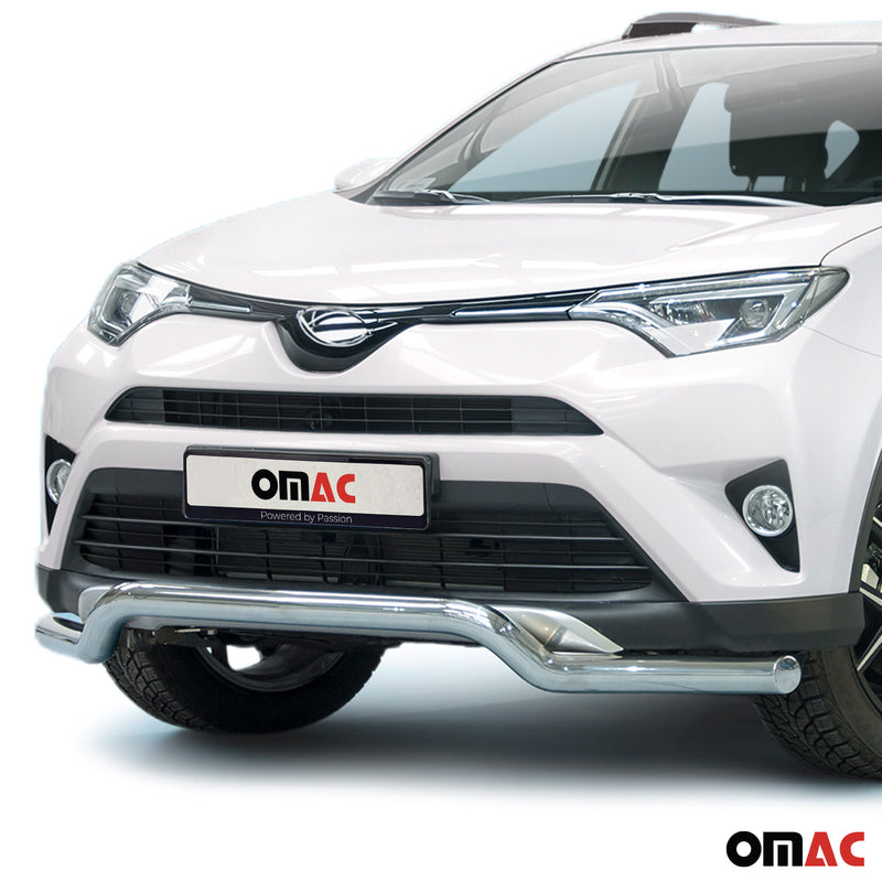 Pare-Buffle Avant Pour Toyota RAV4 2015-2018 Acier Inoxy Argent