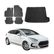 Kit Tapis de sol et coffre pour Citroen DS5 2011-2015 TPE Noir