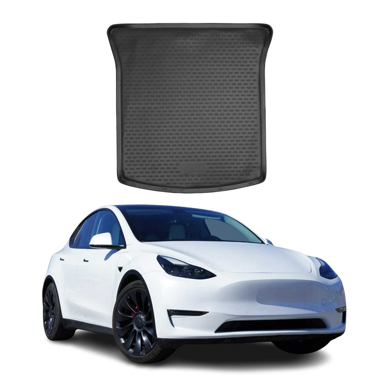 OMAC Tapis De Coffre pour Tesla Model Y 2020-2024 en caoutchouc Noir