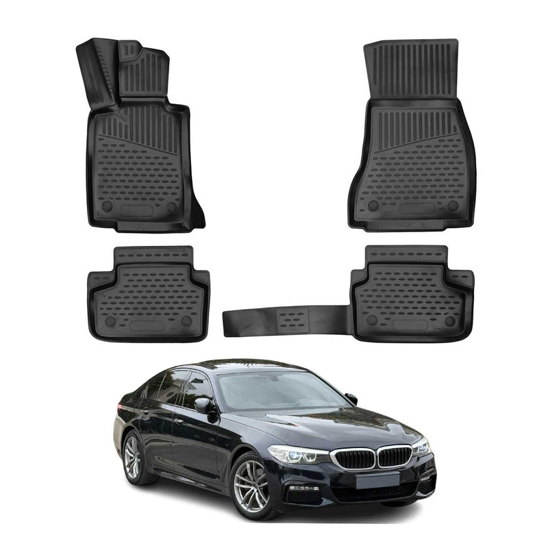 OMAC 3D Tapis de sol pour BMW Série 5 G30 G31 Berline Break 2017-2024 caoutchouc