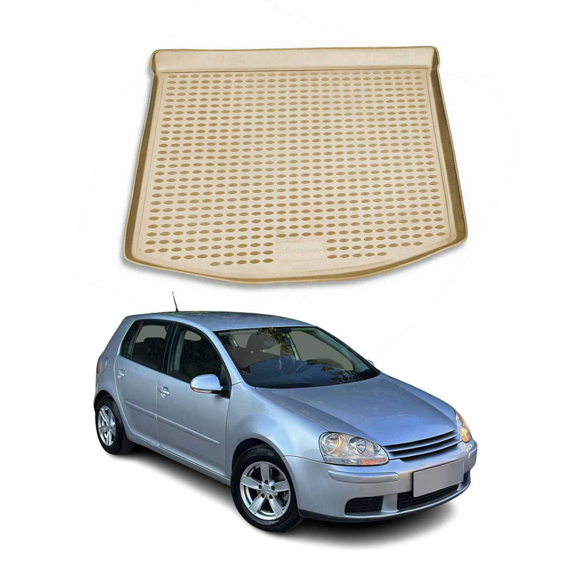 Tapis de Coffre pour VW Golf 2003-2009 TPE Beige