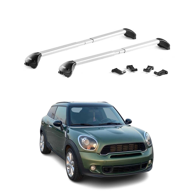 Barres de toit transversales pour Mini Paceman R61 2013-2017 Alu Gris 2x ABE