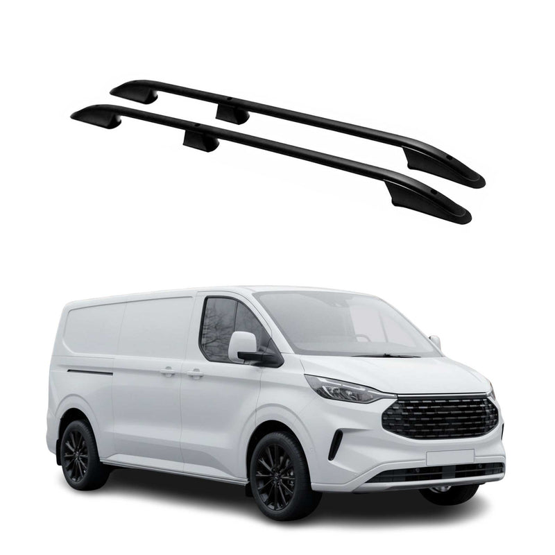 Barres de toit longitudinales pour Ford Transit Tourneo Custom 2023-2025 L2 Noir