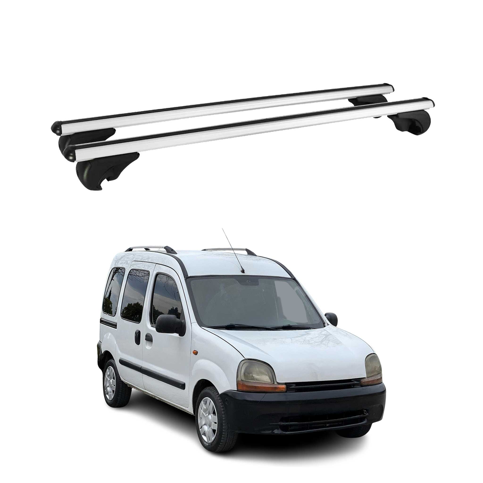 Barres de toit Transversales pour Renault Kangoo I 1997-2008 Aluminium Argent