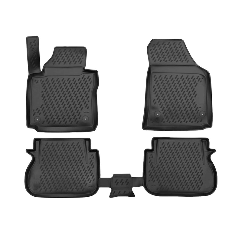 OMAC Tapis de sol pour Volkswagen Caddy 2015-2020 sur mesure en caoutchouc Noir