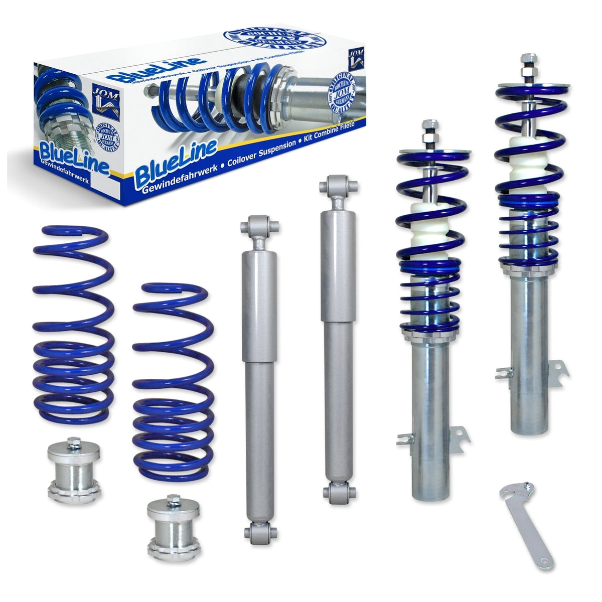 JOM BlueLine Combinés Filetés pour Peugeot 208 1.2THP / 1.4GPL / 1.4VTi / 1.6