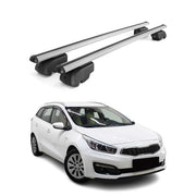 Barres de toit Transversales pour Kia Ceed Break 2012-2018 Alu Gris ABE