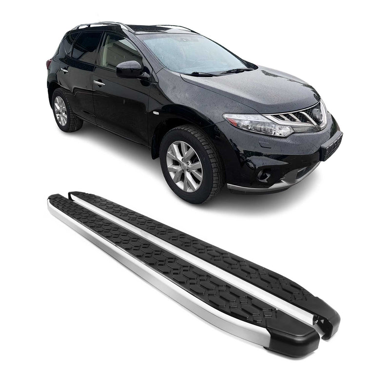 Marchepieds Latéraux pour Nissan Murano 2008-2014 Gris Noir Aluminium 2Pcs