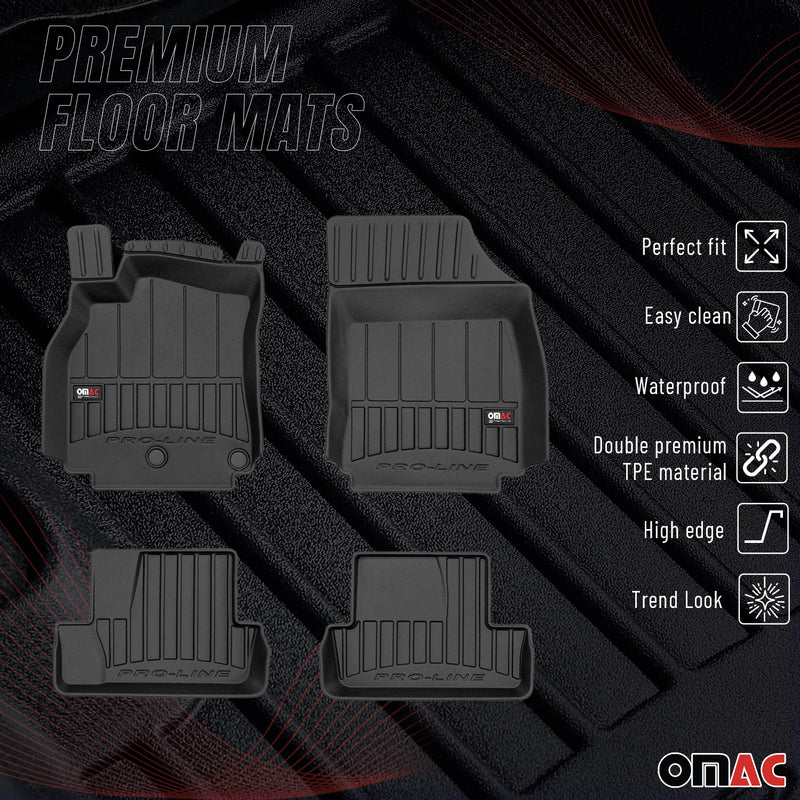 Tapis de Sol pour Renault Megane 2009-2012 TPE Noir