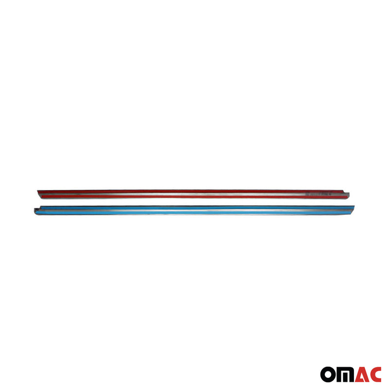 Baguettes pour contour latérales pour VW Caddy 2015-2020 en acier inox chrome
