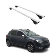 Barres de toit Transversales pour Dacia Sandero Stepway 2013-2020 Fer Argent
