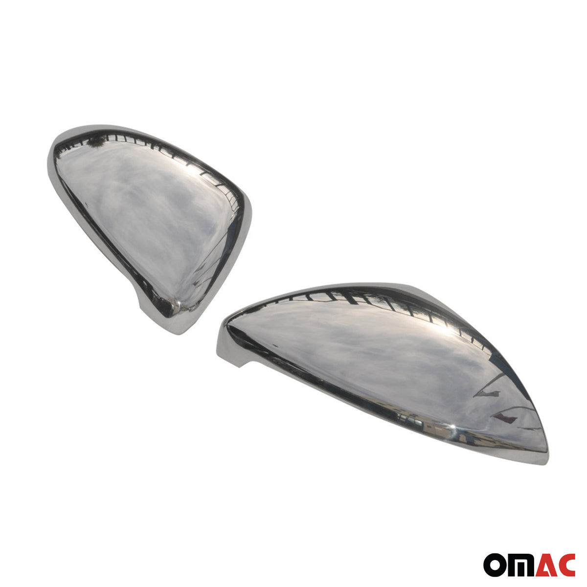 Coques de Rétroviseurs pour VW Touran 5T 2015-2026 en Acier Chromé Argent