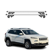 Barres de toit transversales pour Jeep Cherokee KL 2014-2023 90kg Aluminium Gris