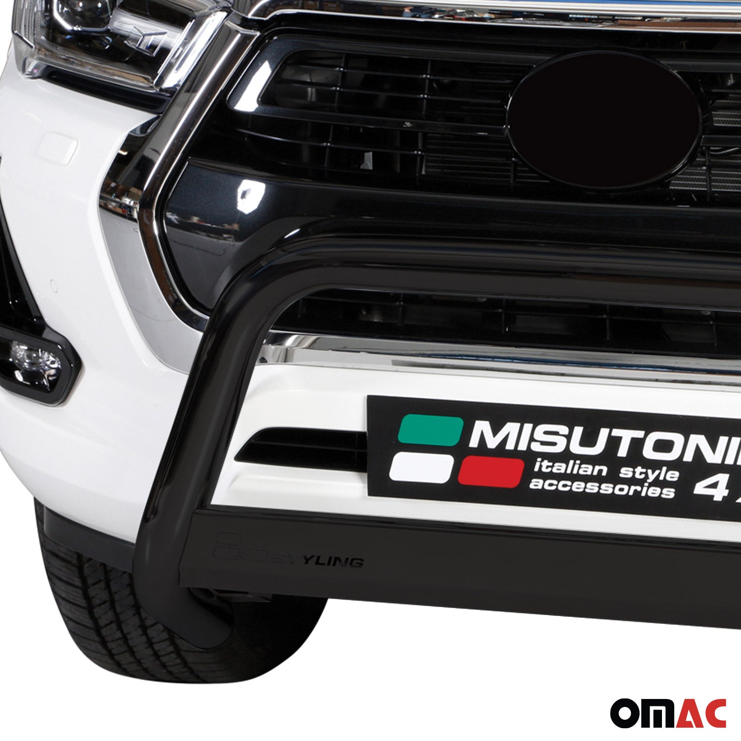 Pare-buffle Avant pour Toyota Hilux 2021-2026 63mm en Acier Inoxydable Noir