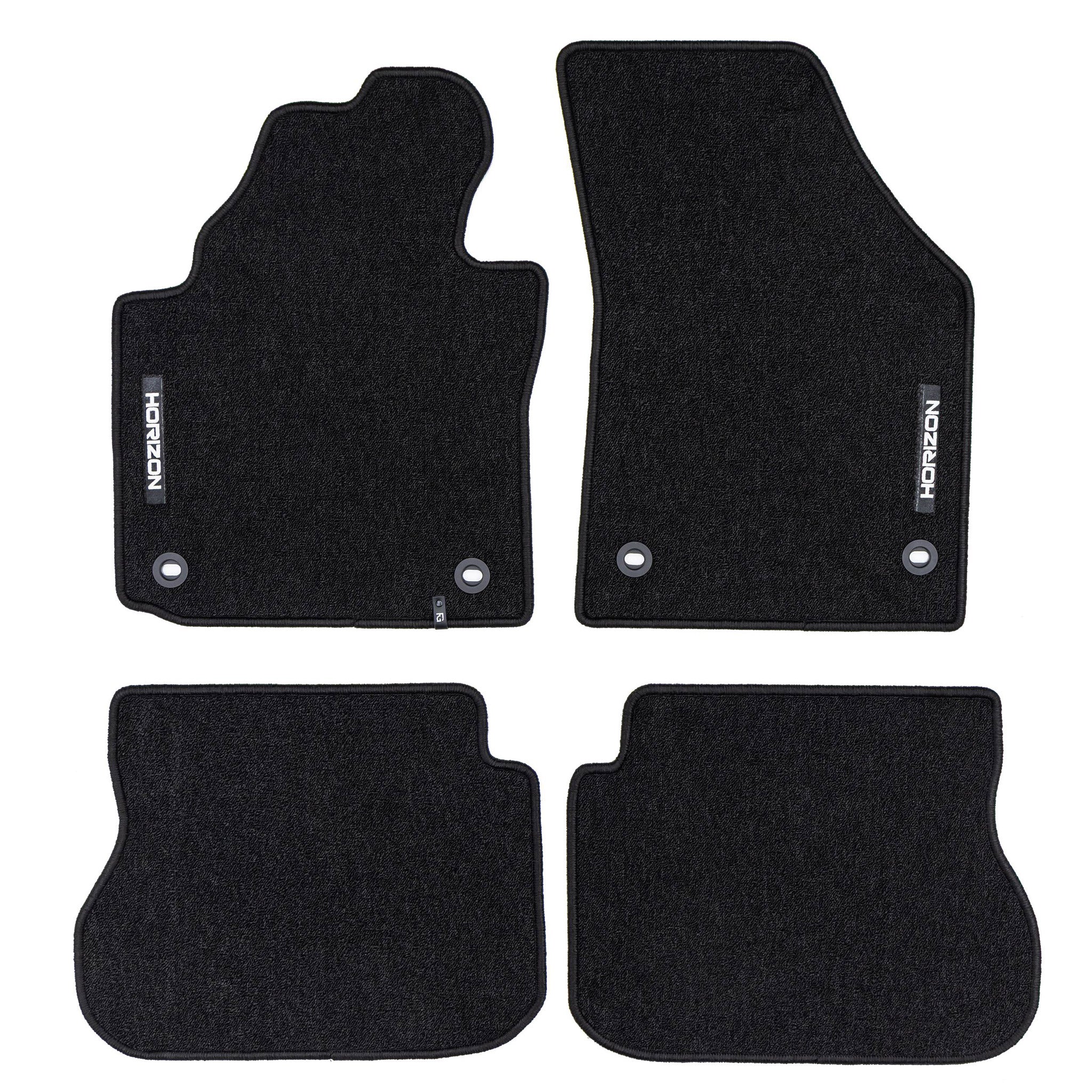 Tapis de Sol de Voiture pour VW Caddy III 2003-2020 Velours Imperméable 4Pcs